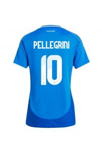 Italia Lorenzo Pellegrini #10 Fotballdrakt Hjemme Klær Dame EM 2024 Korte ermer